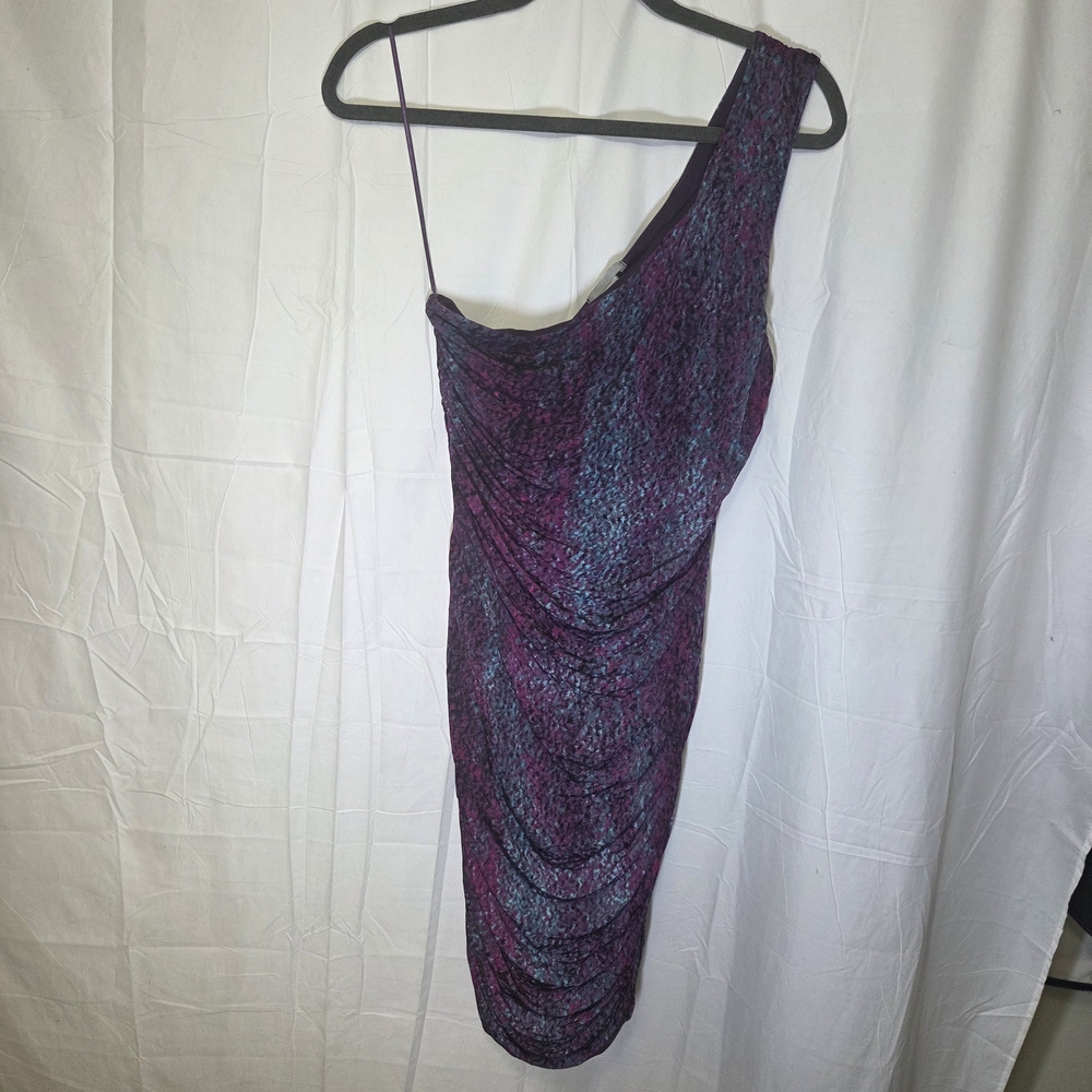 H&M One-Shoulder Dress in Purple and Blue